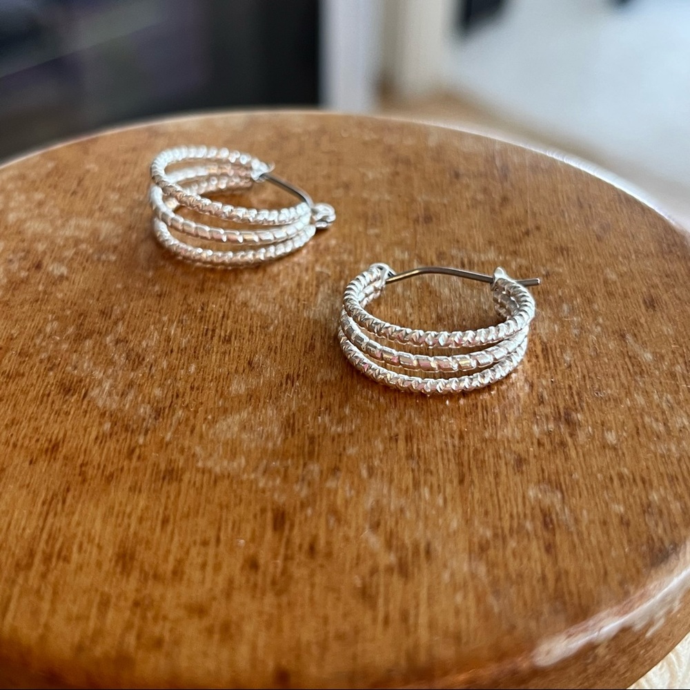 Textured Small Hoop Earrings